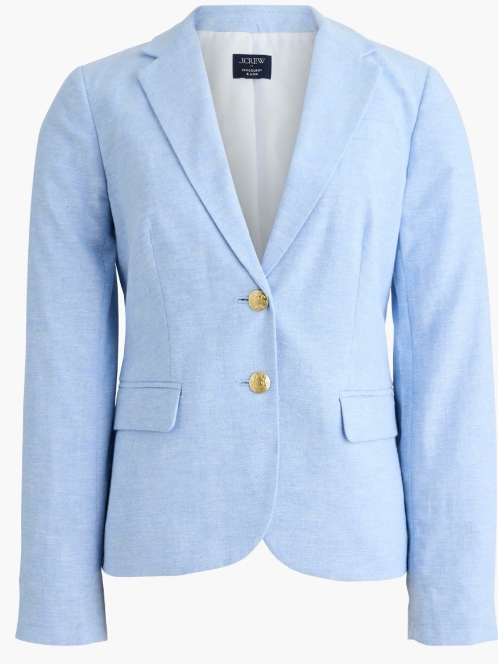 J. Crew Factory Light Blue Linen-Blend Blazer